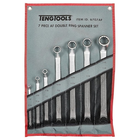 Teng Tools Spanner Set Double Ring 7 Pieces Af 6707AF